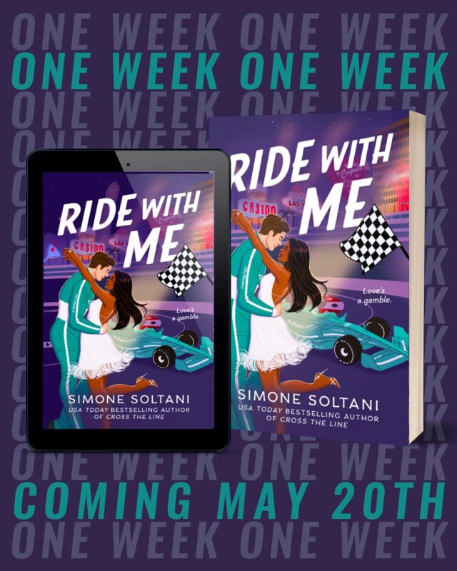 one more week until RIDE WITH ME hits shelves!

it’s also your last chance to get signed preorders from East City Bookshop and West End Lane Books! if you want to grab a copy, head over to the 🔗 in my bio!

I’m really excited to finally share this book with y’all. hope you love Stella and Thomas’s chaotic antics as much as I do 💜

RIDE WITH ME releases May 20 in the US and May 22 in the UK!

🏎️🏎️🏎️

A marriage of convenience threatens to go off track in this steamy Formula 1 romance from the USA Today bestselling author of Cross the Line.  Stella Baldwin thought her life couldn’t get worse. Being left at the altar was bad enough, and the drunken rant she posted to her social media followers in the aftermath was the cherry on top. But having to show up at her cousin’s bachelorette party in Las Vegas barely two weeks later feels like a cruel joke.  Thomas Maxwell-Brown is just looking for a good time. With his family’s expectations pressing down, his career as a Formula 1 driver threatened by fresh talent, and a new reputation as the most hated man on the grid, he needs a break to clear his head. And what better way to decompress than with a stag party in Vegas?  Stella isn’t the woman Thomas expects to meet that night. And Thomas isn’t the man Stella expects to wake up next to in the morning—with a ring on her finger. Staying married might be the perfect solution to all their problems, even if it is a little wild. Sometimes, what happens in Vegas doesn’t need to stay there…